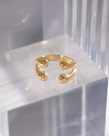 Anel Duo Dedinho ouro 18k